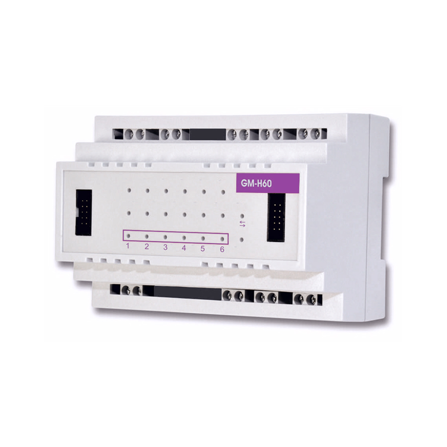 modul GM-H60 ovládání termohlavic DIN, 6 výstupů