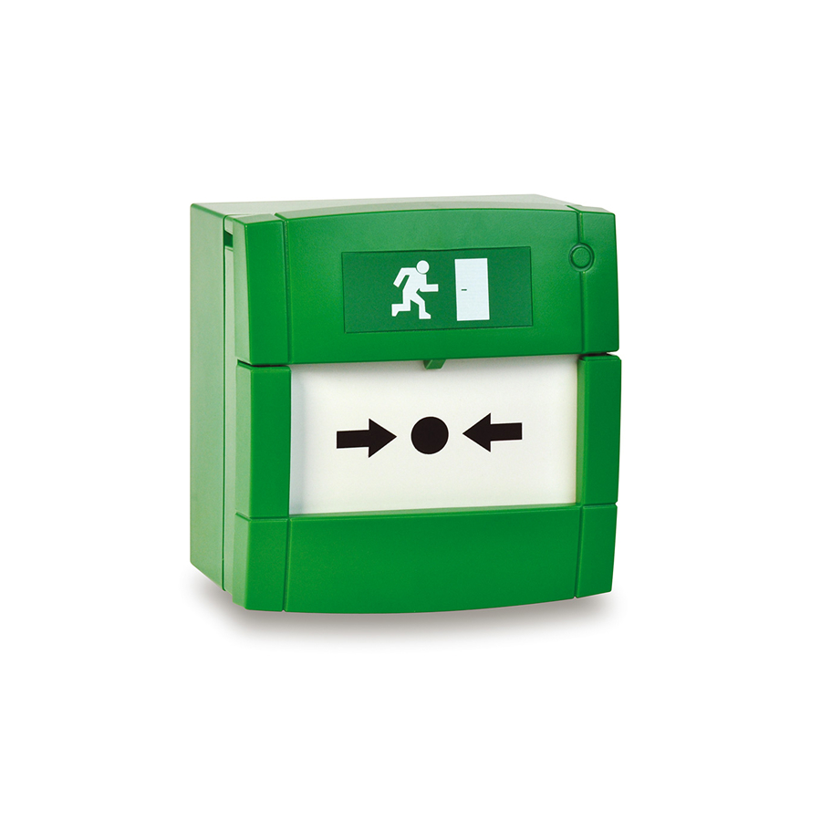panic únikové tlačítko zelené - přepínací kontakt
