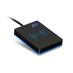 stolní duální čtečka (personifikátor), EMmarin/MIFARE/DESFire/NFC/Virtual, připojení USB