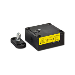 zámek skříňkový s vyhazovací pružinou a signalizací, plastové tělo 55x55x25mm