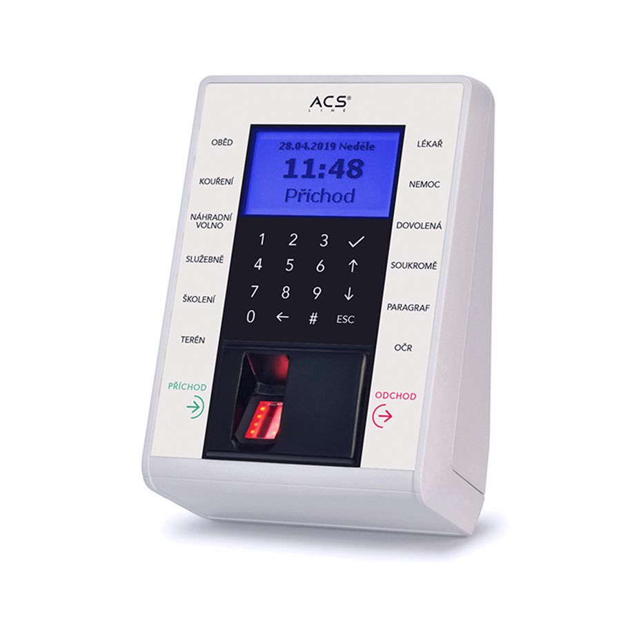 docházkový terminál - duální provedení otisk a MIFARE 13.56 MHz, LAN, (500 šablon)
