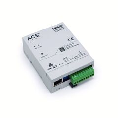 převodník sběrnice RS485-LAN (10/100/1000Mb), SSL web rozhraní, 2x binární výstup, 2x binární vstup