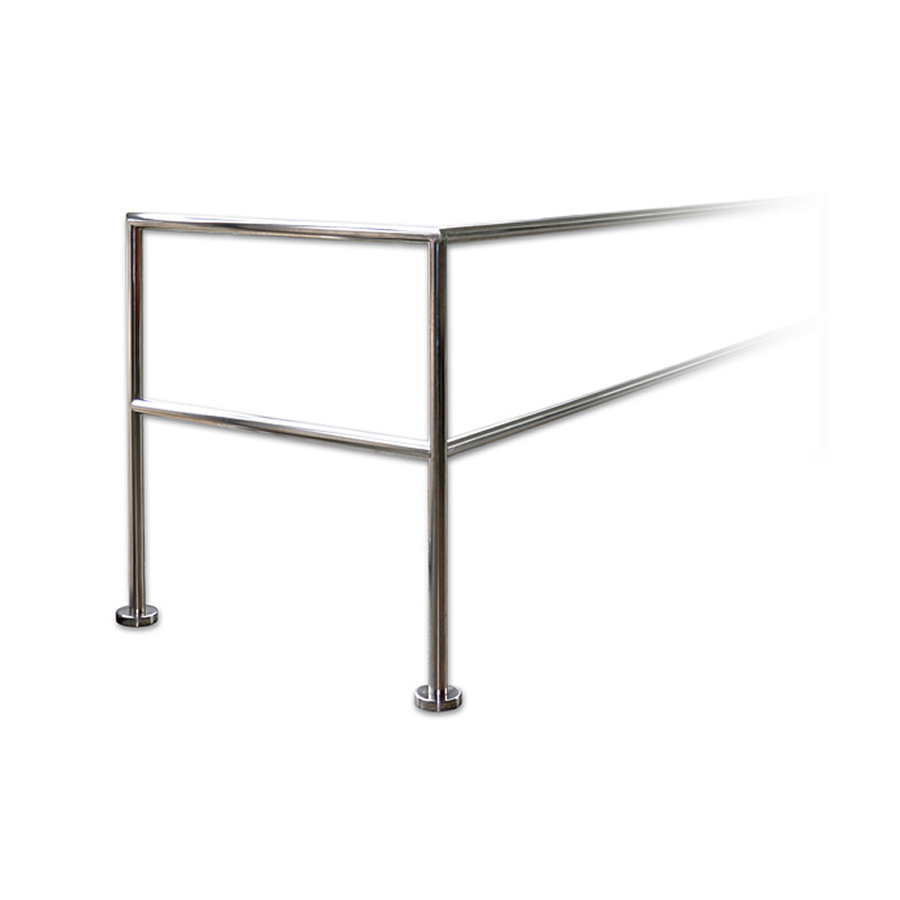 nerezové zábradlí pro vymezení průchodu